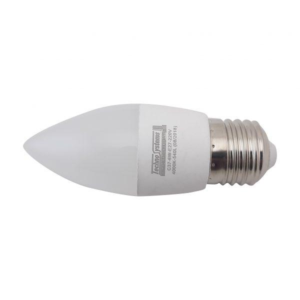 Лампа светодиодная LED Bulb-C37-6W-E27-220V-4000K-540L ICCD (свеча) TNSy