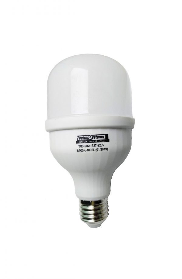 Лампа світлодіодна LED Bulb-T80-20W-E27-220V-6500K-2100L GOLDEN TNSy