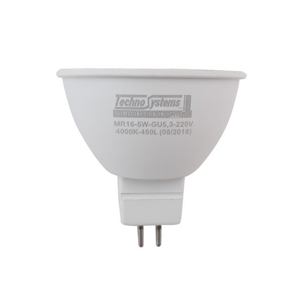 Лампа светодиодная LED MR16-5W-GU5,3-220V-4000K-450L ICCD TNSy