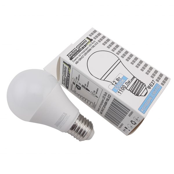Лампа светодиодная LED Bulb-A60-12W-E27-220V-6500K-1100L ICCD (шар) TNSy