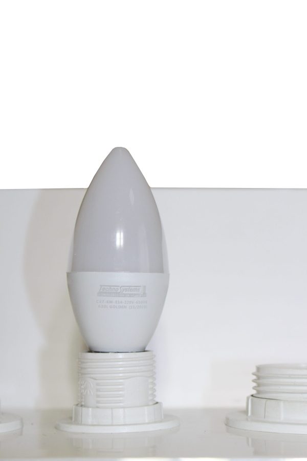 Лампа світлодіодна LED Bulb-C37-6W-E14-220V-6500K-630L GOLDEN TNSy