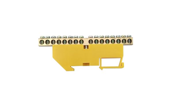 Шина изолированная «N» на DIN-рейку ШЛИ6х9-16 желтая TNSy