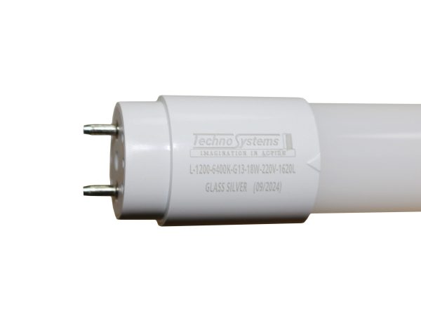 Лампа світлодіодна трубчаcта LED L-1200-6400K-G13-18w-220V-1620L GLASS SILVER TNSy
