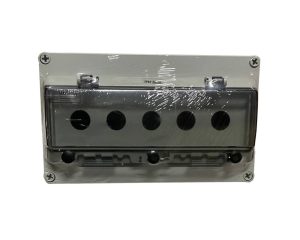 Корпус КП105 PRO IP65 для кнопок, 5 місця з прозорою кришкою TNSy