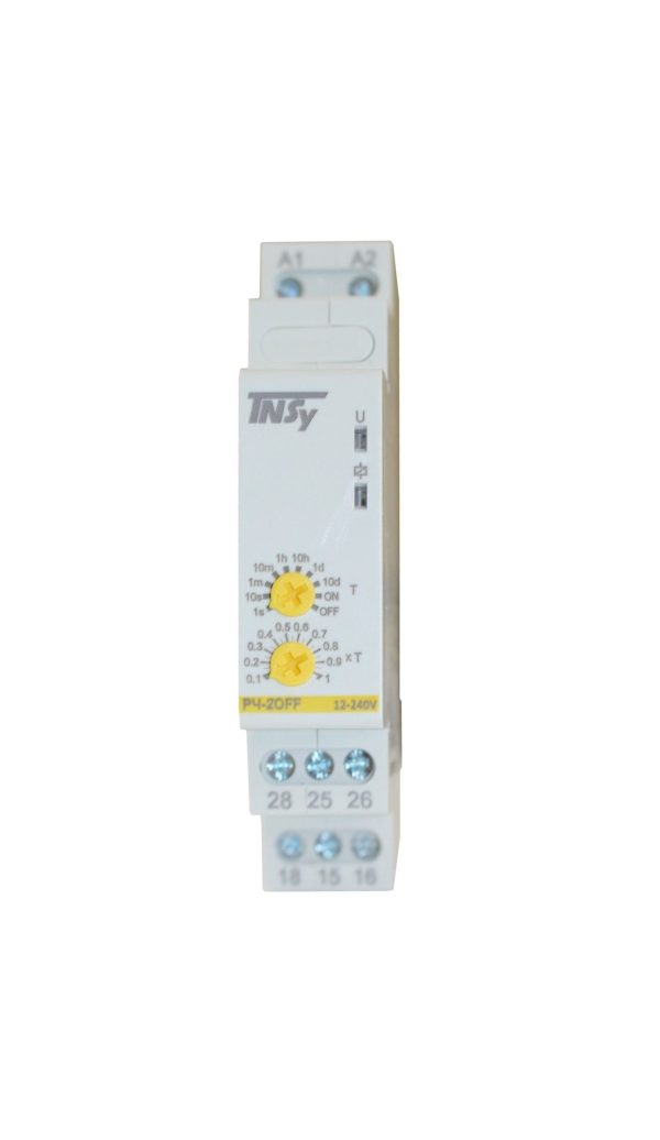 Реле часу РЧ-2OFF 12-240V AC/DC (2C/Ox16A_AC1) 0,1с-10днів. затримка вимикання TNSy