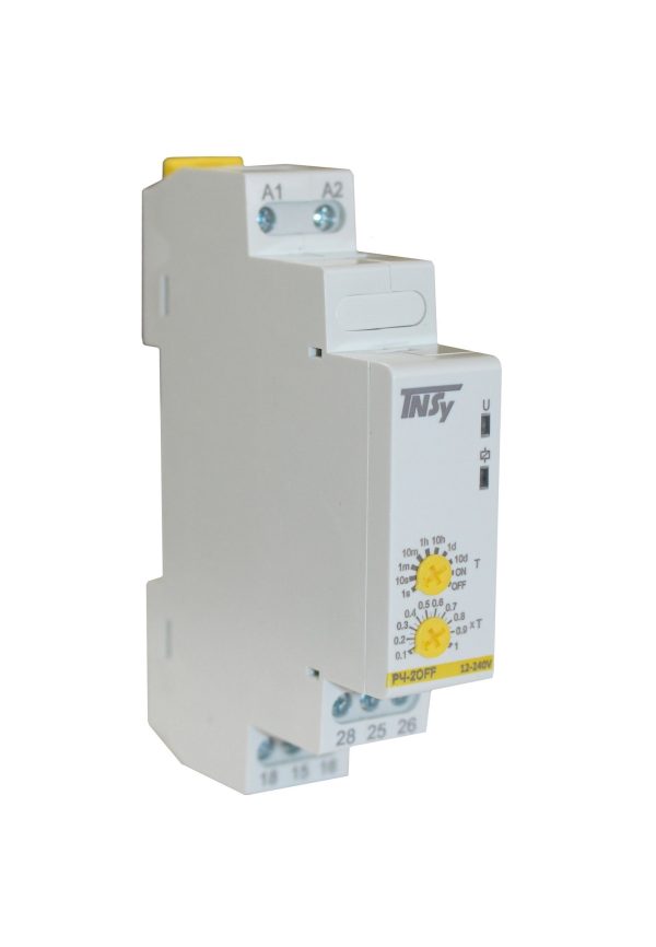 Реле часу РЧ-2OFF 12-240V AC/DC (2C/Ox16A_AC1) 0,1с-10днів. затримка вимикання TNSy