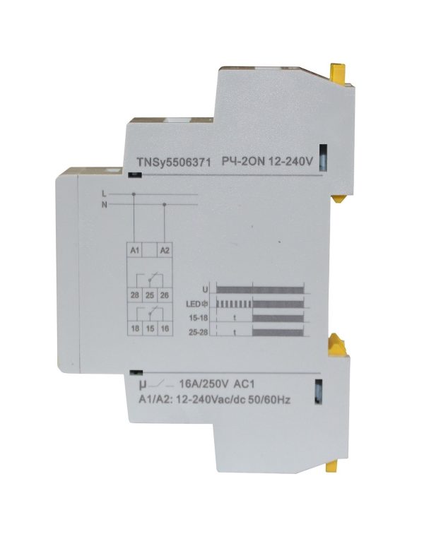 Реле часу РЧ-2ON 12-240V AC/DC (2C/Ox16A_AC1) 0,1с-10днів. затримка вмикання TNSy