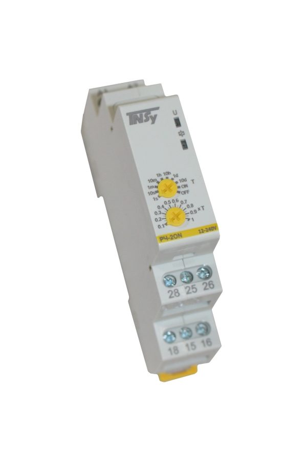 Реле часу РЧ-2ON 12-240V AC/DC (2C/Ox16A_AC1) 0,1с-10днів. затримка вмикання TNSy