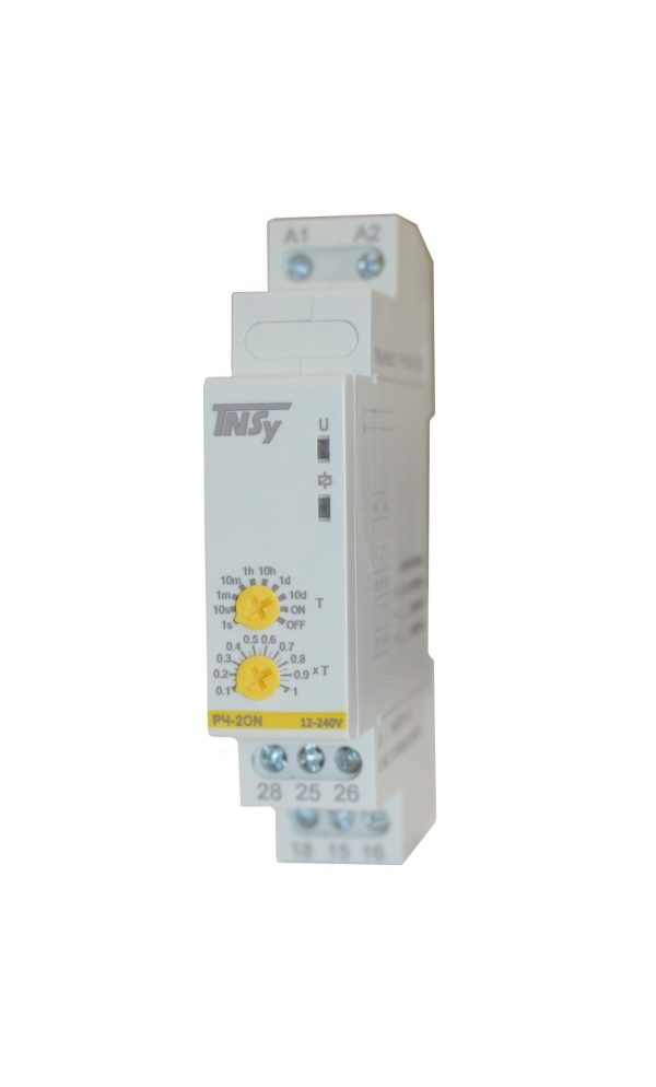 Реле часу РЧ-2ON 12-240V AC/DC (2C/Ox16A_AC1) 0,1с-10днів. затримка вмикання TNSy