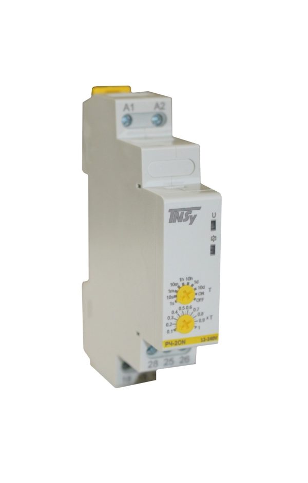 Реле часу РЧ-2ON 12-240V AC/DC (2C/Ox16A_AC1) 0,1с-10днів. затримка вмикання TNSy