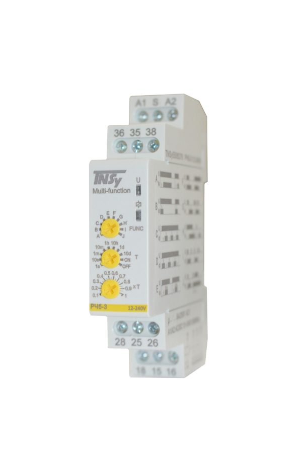 Реле часу РЧб-3 12-240V AC/DC (3C/Ox8A_AC1) 10 функцій TNSy