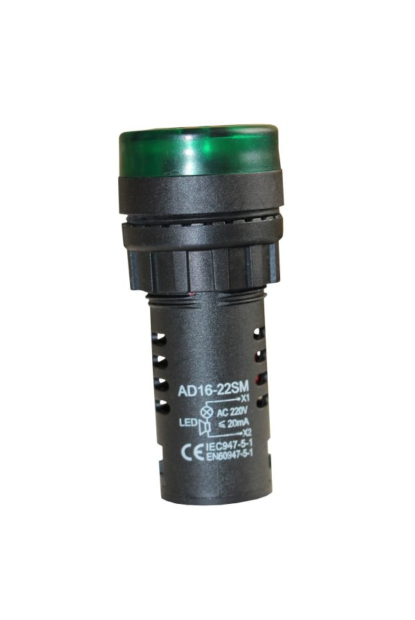 Зумер AD22SM 230В АC зелений TNSy