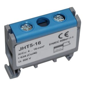 Клема силова СКНГ-JHT5-16 4-16мм2 63А “N” синій TNSy