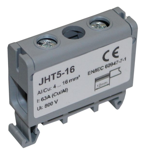 Клема силова СКНГ-JHT5-16 4-16мм2 63А сірий TNSy