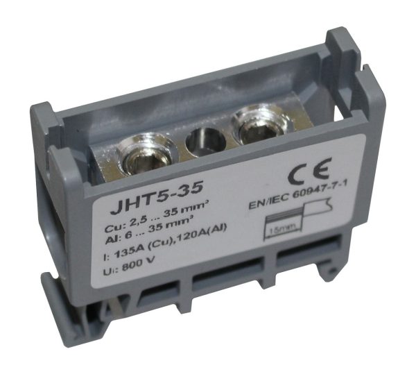 Клема силова СКНГ-JHT5-35 6-35мм2 120А “N” синій TNSy
