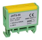 Клема силова СКНГз-JHT5-35 6-35мм2 120А “PE” жовто-зелена TNSy