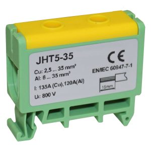 Клема силова СКНГз-JHT5-35 6-35мм2 120А “PE” жовто-зелена TNSy