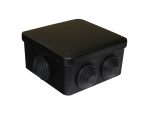Розподільча коробка 100*100*50N IP55 PP RAL9005 6 вводів чорна TNSy