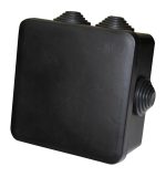 Розподільча коробка 100*100*50N IP55 PP RAL9005 6 вводів чорна TNSy