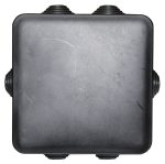 Розподільча коробка 100*100*50N IP55 PP RAL9005 6 вводів чорна TNSy