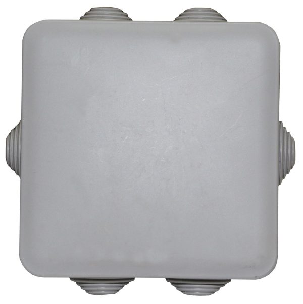 Розподільча коробка 100*100*50N IP55 PP RAL9035 6 вводів сіра TNSy
