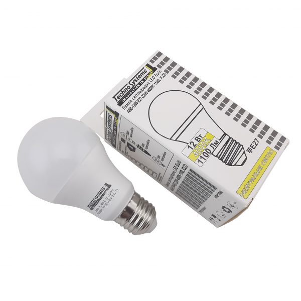 Лампа светодиодная LED Bulb-12W-E27-220V-4000K-1100L ICCD (шар) TNSy