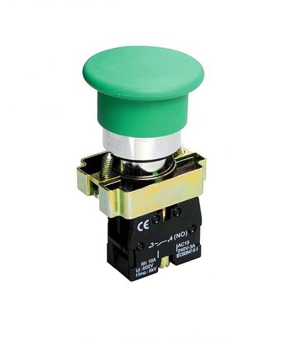 Кнопка XB2-BC31 1NO «гриб» без подсветки зеленый TNSy