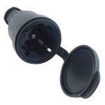 Розетка з захисною кришкою з/к переносна RUBBER IP44 TNSy