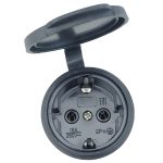 Розетка з захисною кришкою з/к переносна RUBBER IP44 TNSy