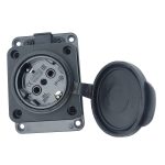 Розетка з захисною кришкою з/к RUBBER IP44 TNSy