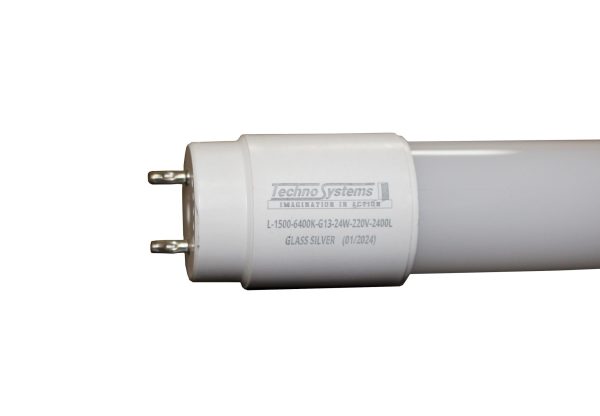 Лампа світлодіодна трубчаcта LED-L-1500-6400K-G13-24w-220V-2400L GLASS SILVER TNSy
