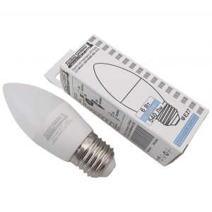 Лампа светодиодная LED Bulb-C37-6W-E27-220V-6500K-540L ICCD (свеча) TNSy
