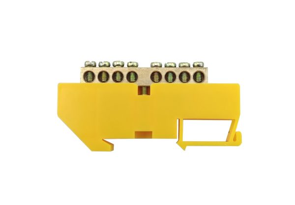 Шина ізольована «N/PE» на DIN-рейку ШЛІ6х9-8 жовта TNSy