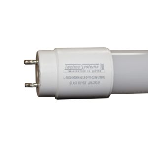 Лампа світлодіодна трубчаcта LED-L-1500-5000K-G13-24w-220V-2400L GLASS SILVER TNSy