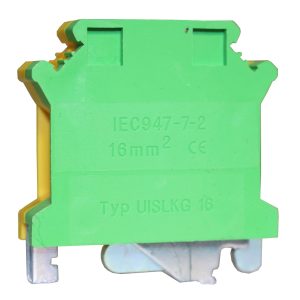 Клема “PE” КНГз-UK-USLKG-16 101А, 4-16мм2, гвинтова, жовто-зелена, набірна на DIN-рейку, без маркера TNSy