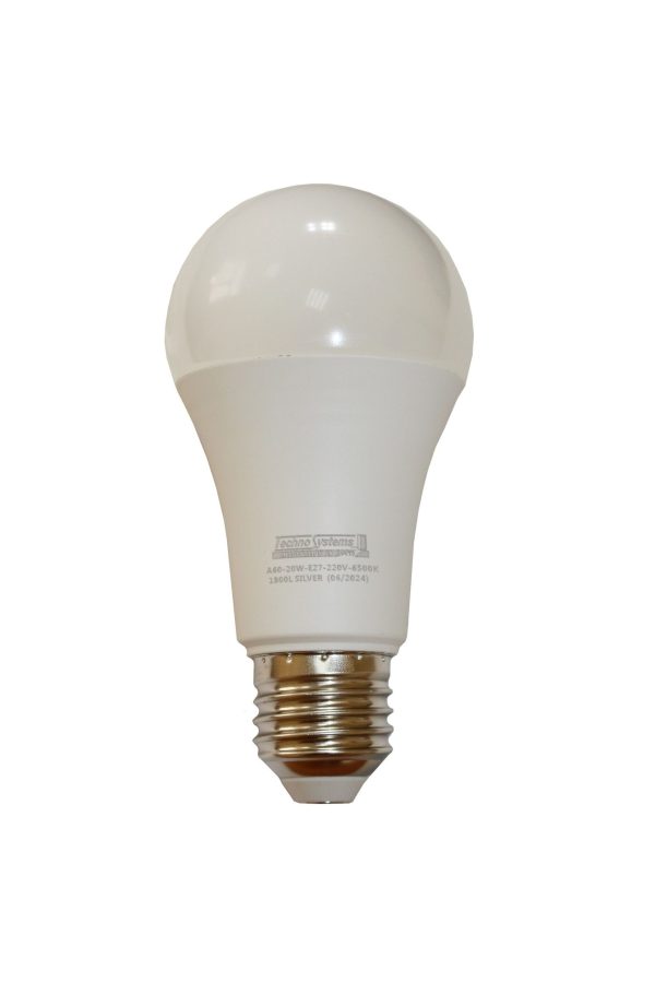 Лампа світлодіодна LED Bulb-A60-20W-E27-220V-6500K-1800L SILVER TNSy