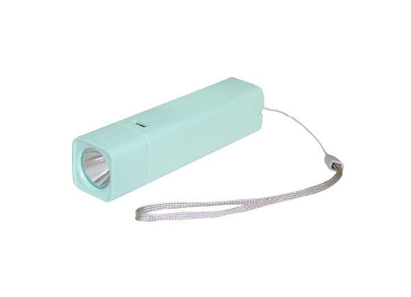 Ліхтар акумуляторний ручний LED FL2 1W 6500K 3/4H 100L bat: 3,7V 1,2A Green TNSy