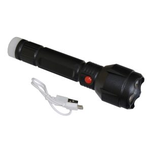 Ліхтар акумуляторний ручний LED FL5 1+1W 6500K 3/4H 100L bat: 3,7V 1,2A Black TNSy
